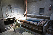 Acid bath to clean the bronze after the casting process.
